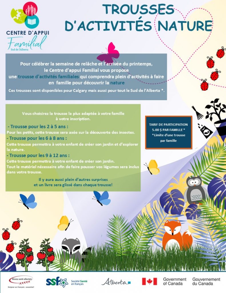 Trousses d’activités nature pour site internet