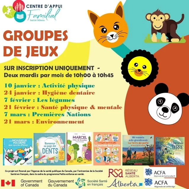 Groupe de jeux en région (janvier à mars 2023)