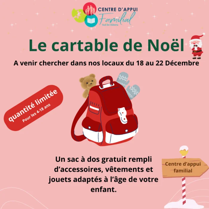 Le cartable de Noël - (4 à 6 ans)
