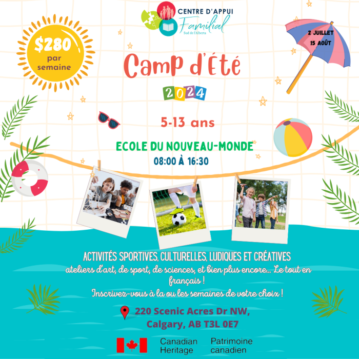 Camp d'été 2025 - 28 juillet au 1 août