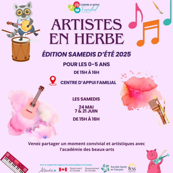 Artistes en herbe - Samedis - été 2025