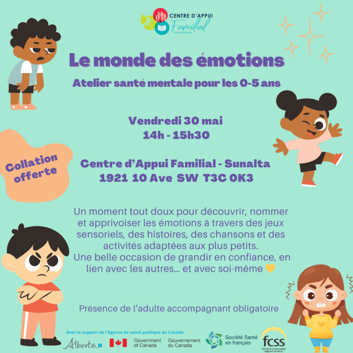 Atelier santé mentale des 0-5 ans - Le monde des émotions