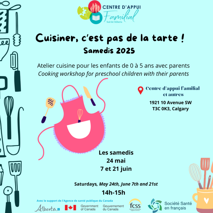 Cuisiner, c'est pas de la tarte ! - Samedis mai et juin 2025