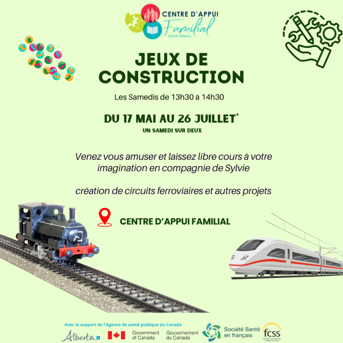 Jeux de Construction- mai, juin et juillet 2025