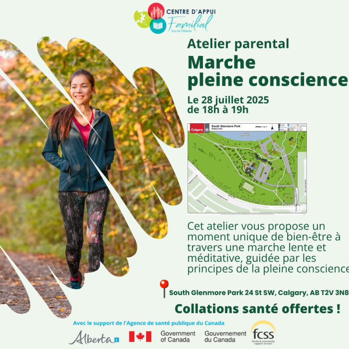 Atelier parental - marche de pleine conscience juillet 2025