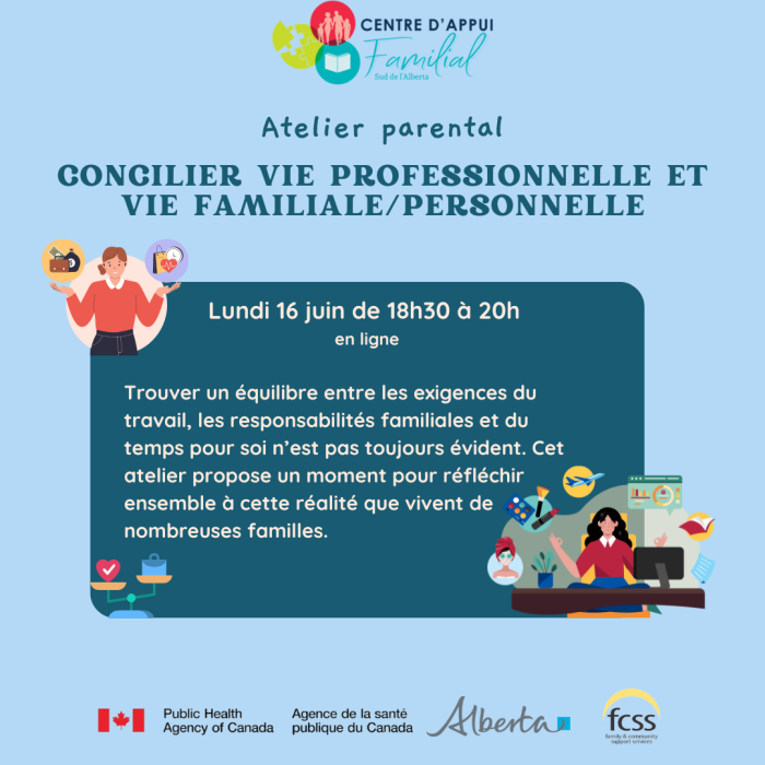 Atelier parental – Concilier vie professionnelle et vie familiale/personnelle