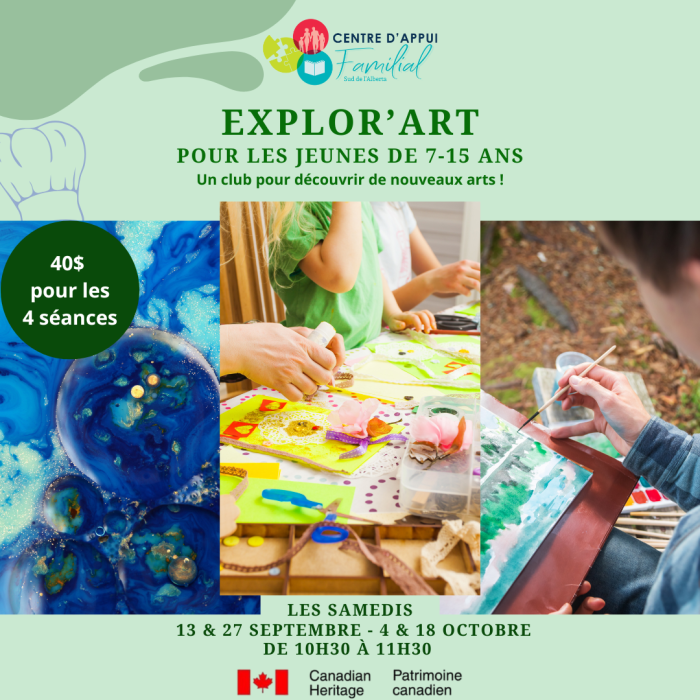 Explor'Art - Club du Samedi - 7-15 ans