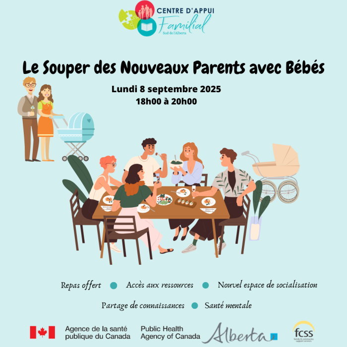 Le souper des nouveaux-parents - Lundi 8 septembre 2025