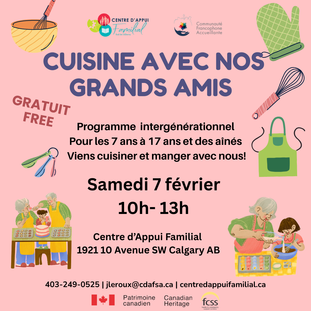 Cuisine avec nos grands amis