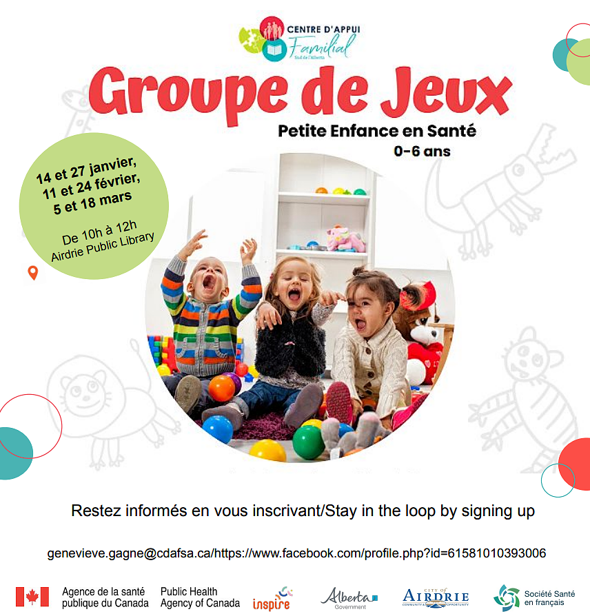 Petite Enfance en santé ! - Janvier - mars 2026 - Airdrie