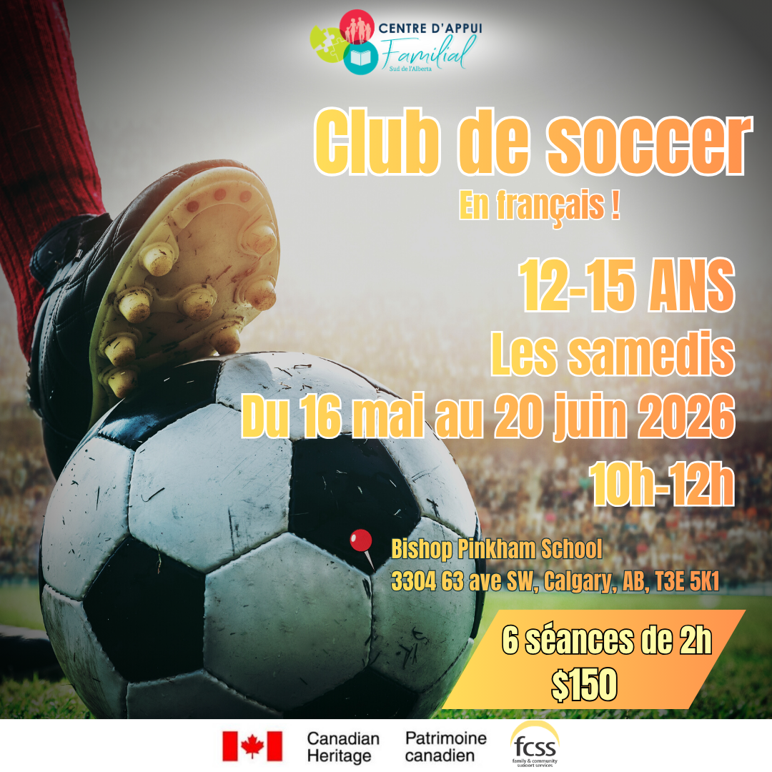 Soccer - 12 à 15 ans - Mai-juin 2026