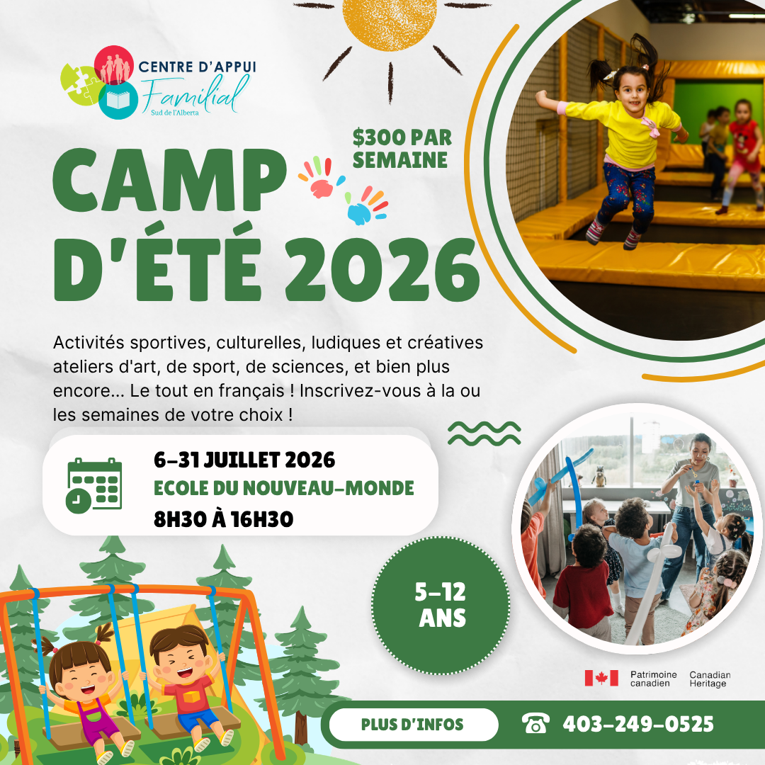 Camp d'été 2026 - 27 au 31 juillet